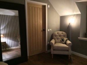 The bedroom now by the ensuite